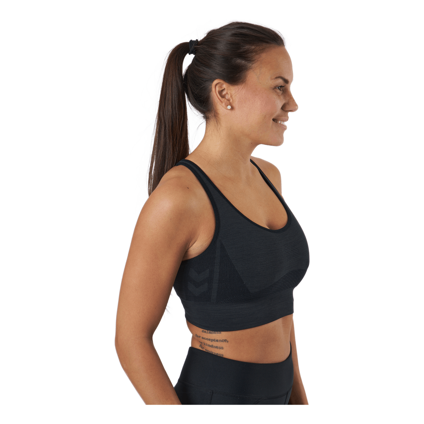 Hmlclea Seamless Sports Top Black Melange