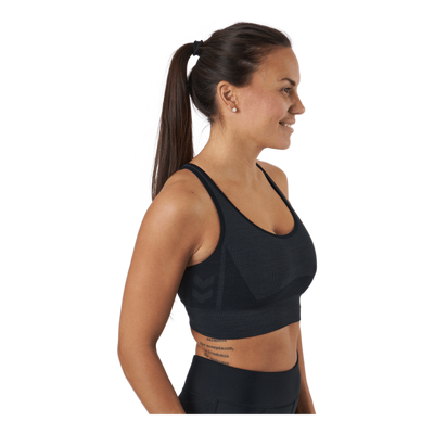 Hmlclea Seamless Sports Top Black Melange