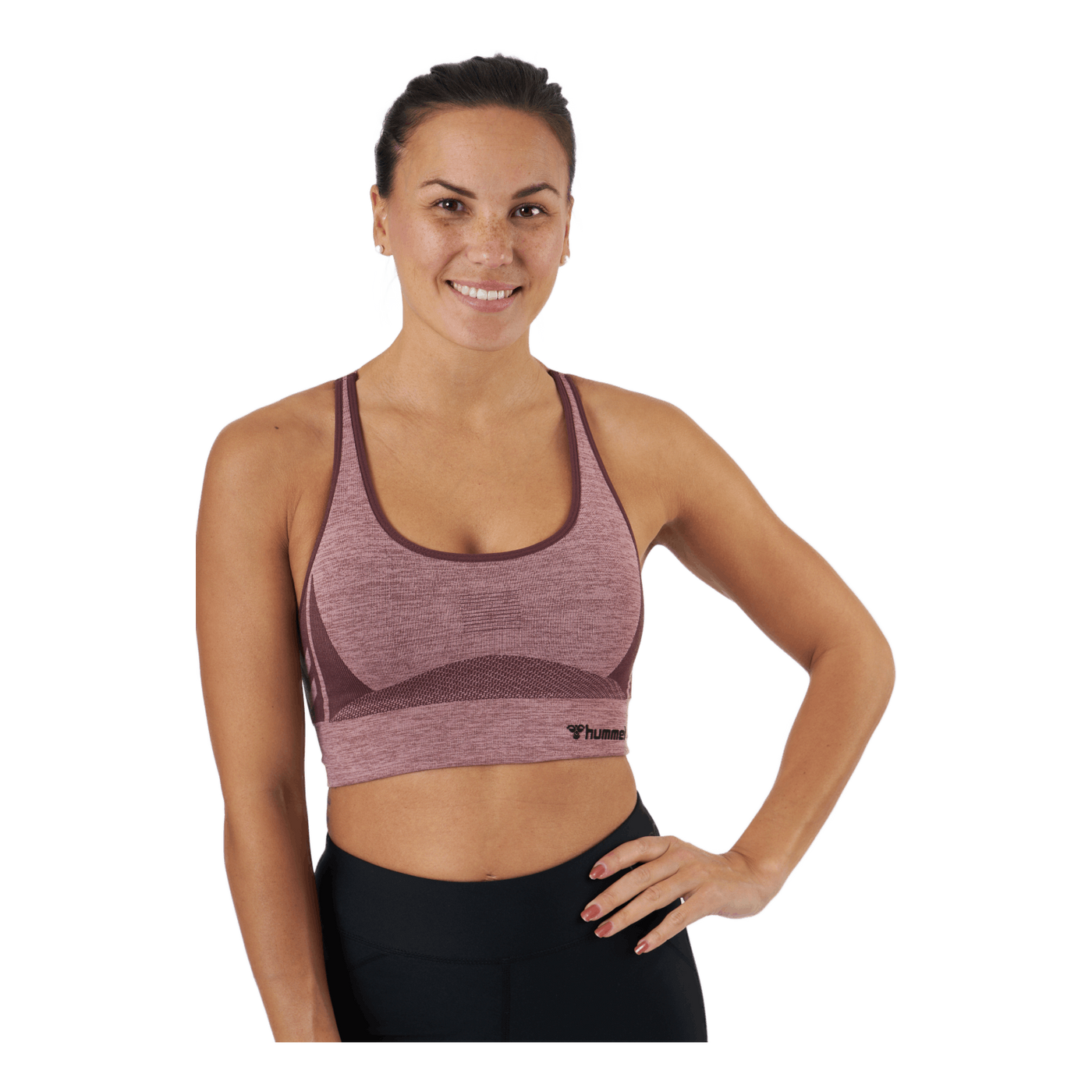 Hmlclea Seamless Sports Top Fudge/woodrose Melange