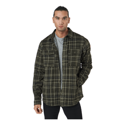 Dewey M Checked Fleece Shirt Forest Night