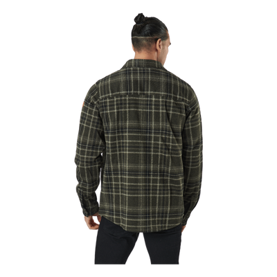 Dewey M Checked Fleece Shirt Forest Night