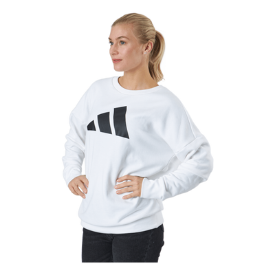 Adidas Sportswear Three Bar Sweatshirt White