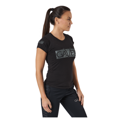 W Black Grey Logo T-shirt Black