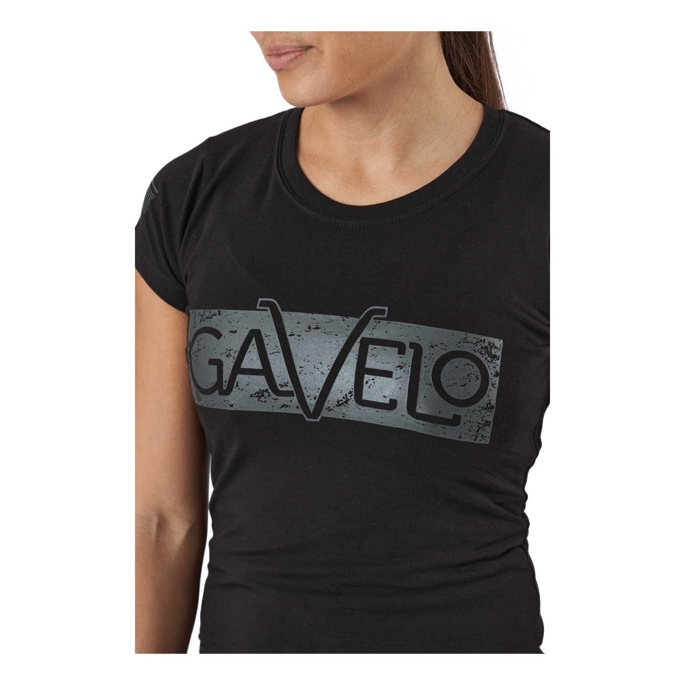 W Black Grey Logo T-shirt Black