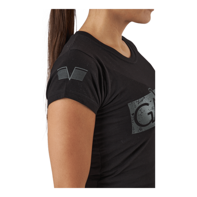 W Black Grey Logo T-shirt Black