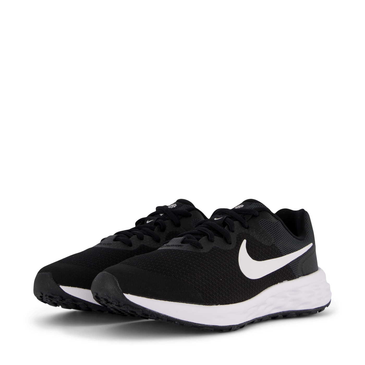 Revolution 6 Big Kids' Road Running Shoes BLACK/WHITE-DK SMOKE GREY