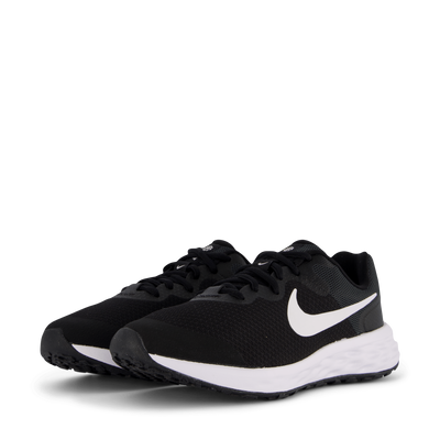 Revolution 6 Big Kids' Road Running Shoes BLACK/WHITE-DK SMOKE GREY
