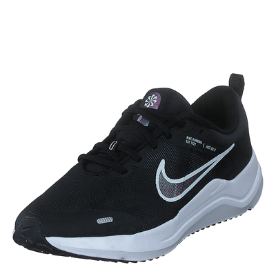 Downshifter 12 Big Kids' Road Running Shoes BLACK/WHITE-DK SMOKE GREY
