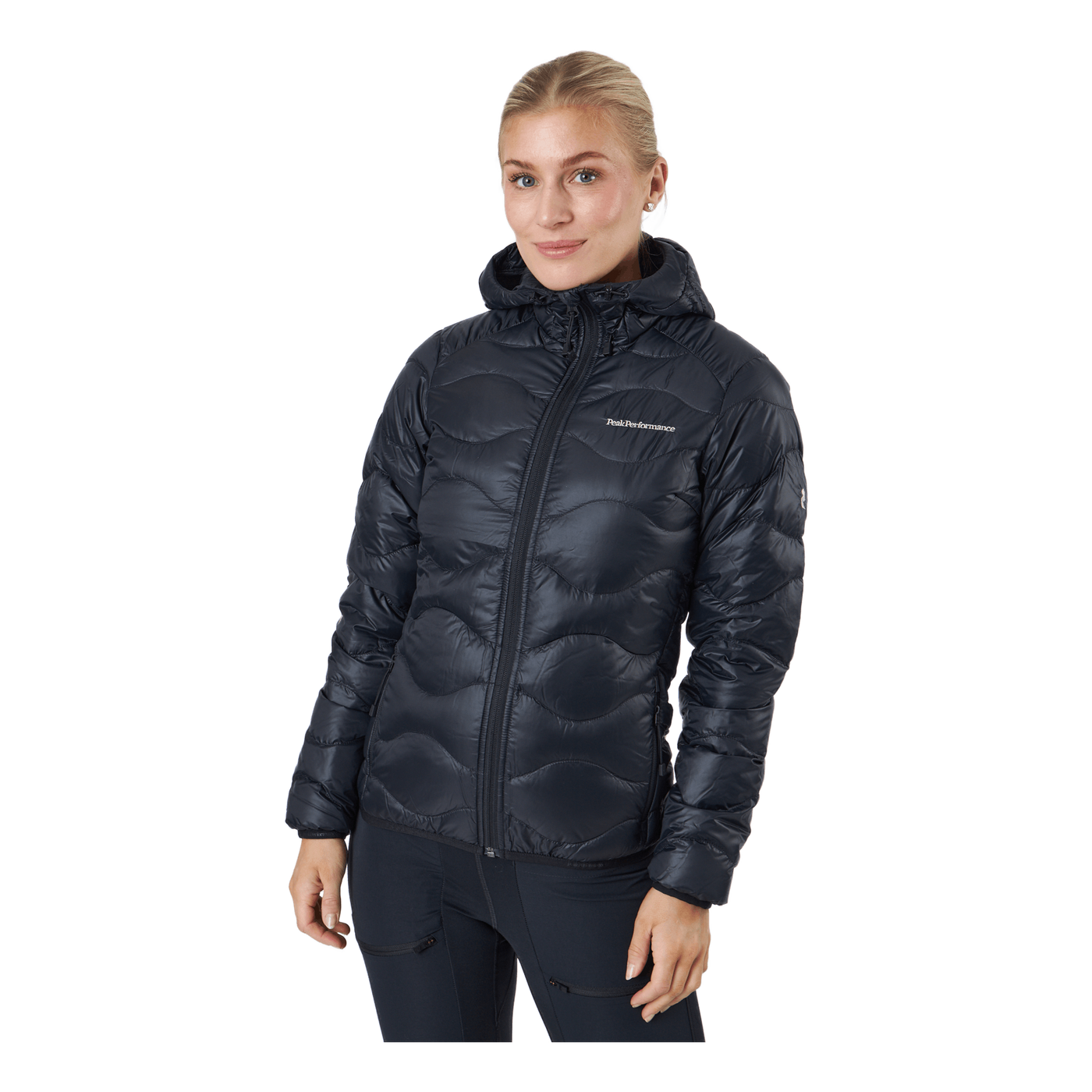 W Helium Down Hood Jacket Black