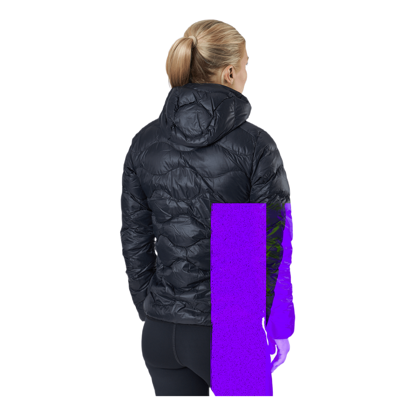 W Helium Down Hood Jacket Black