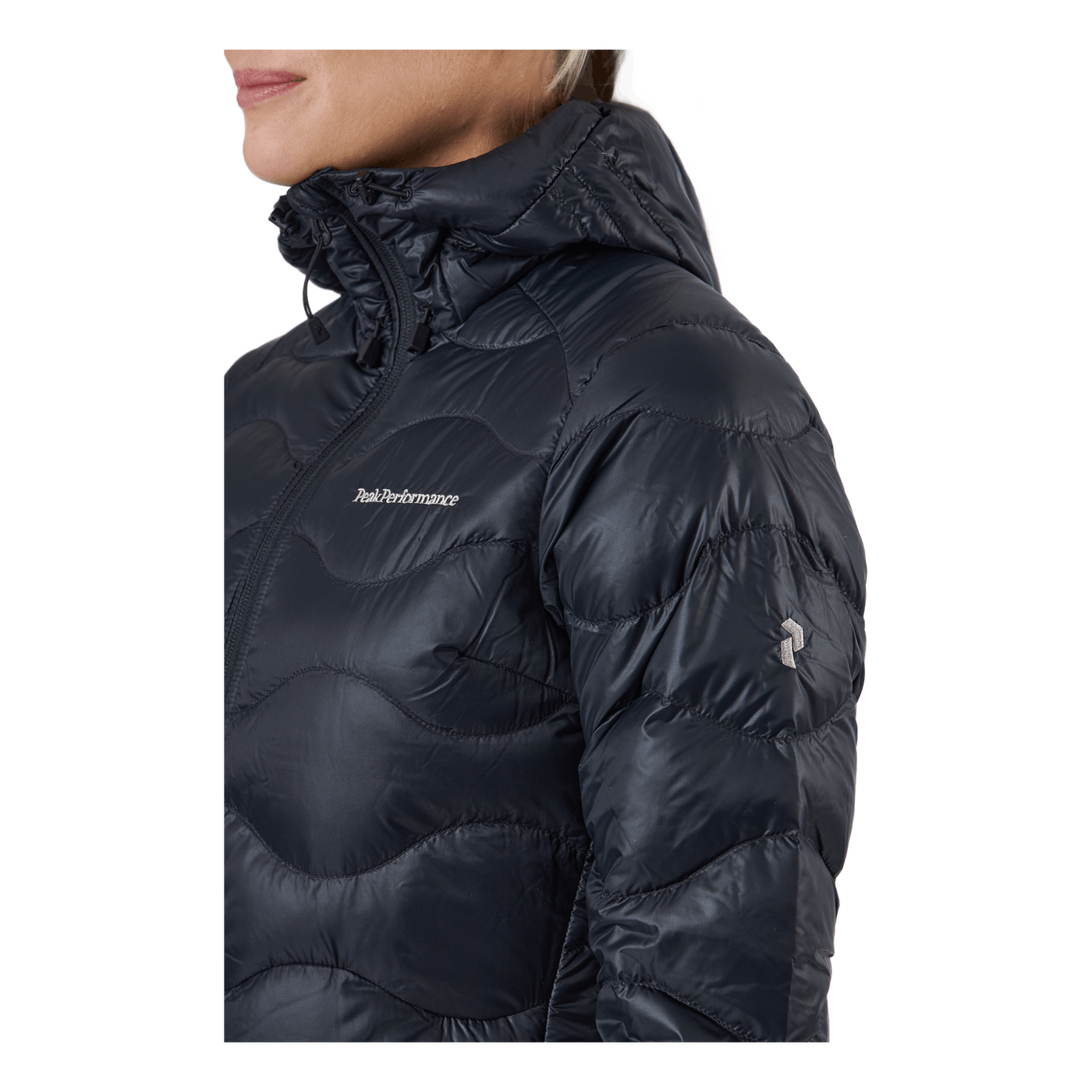 W Helium Down Hood Jacket Black
