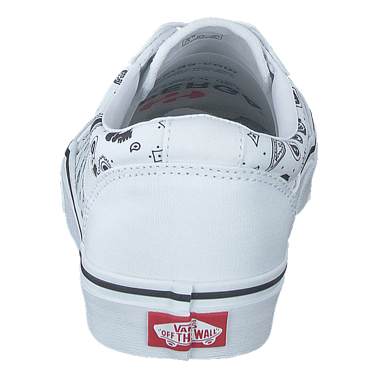 Mn Ward (skull Bandana) White/white Vans –