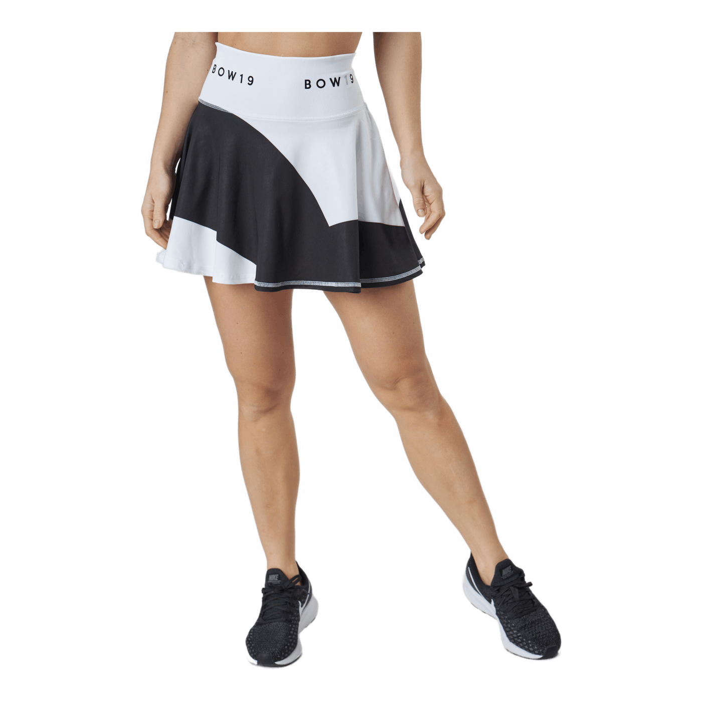 Bianca /print Skirt Big Stripe White/black