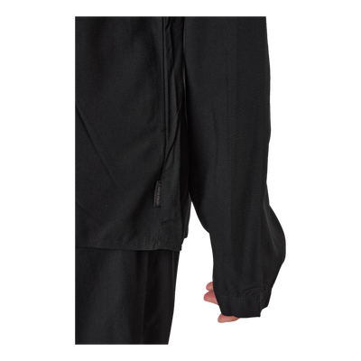 L/s V-neck (button Down) Black