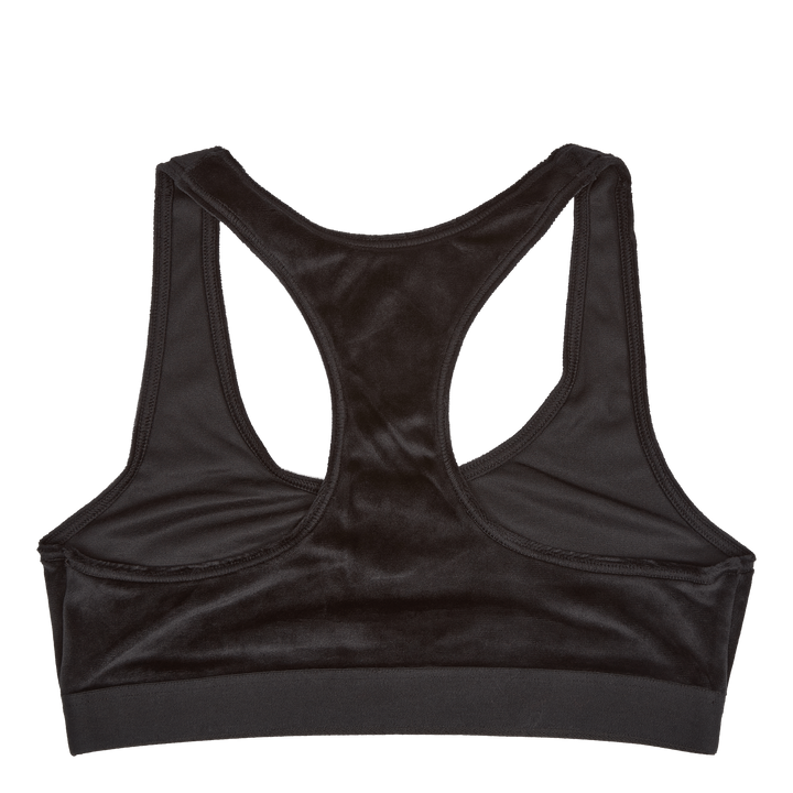Unlined Bralette Velour Black