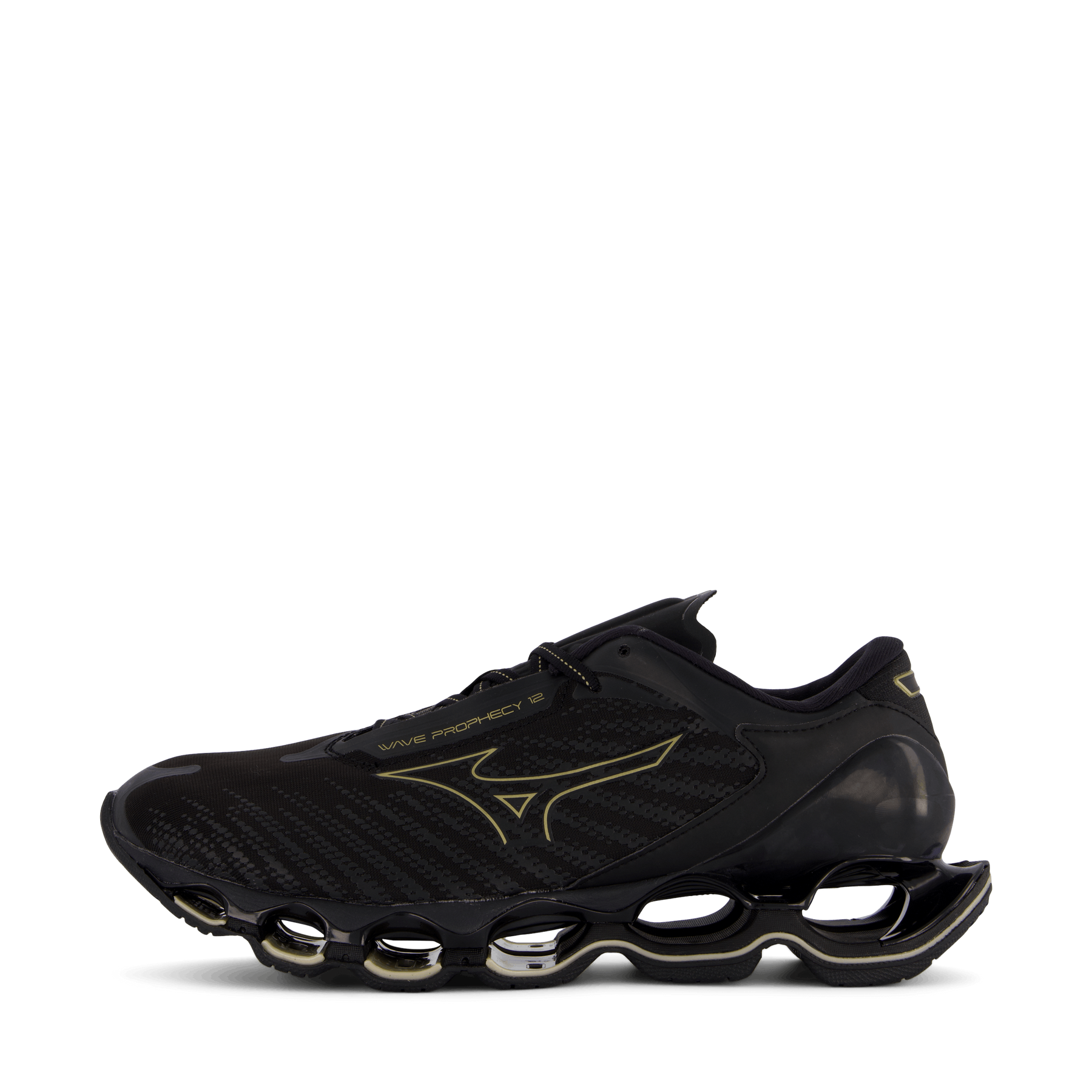 Wave Prophecy 12 Black ge Gold Mizuno Runforest