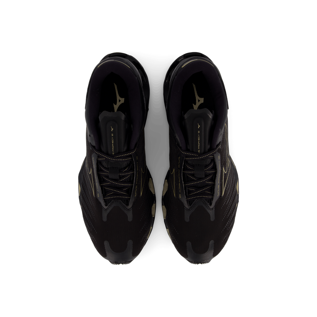 Wave Prophecy 12 Black ge Gold Mizuno Runforest