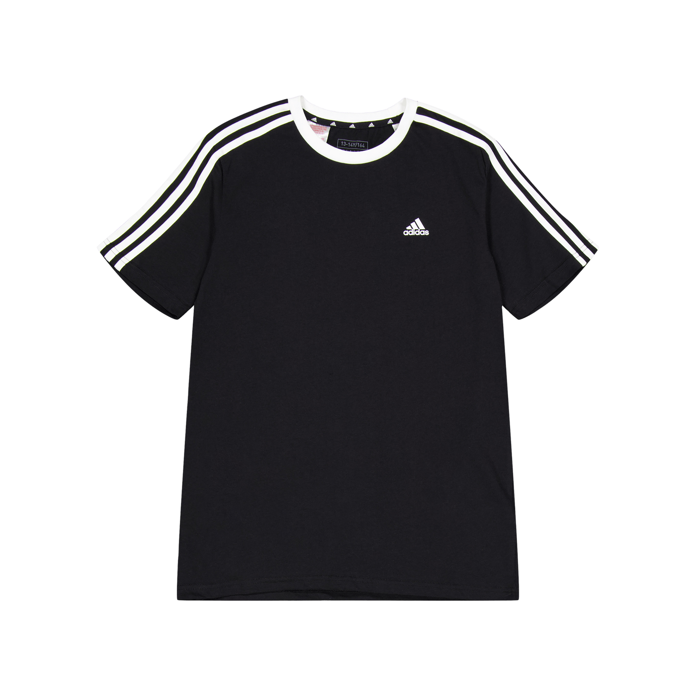 Essentials 3 Stripes Cotton Loose Fit Boyfriend T Shirt Black adidas Runforest