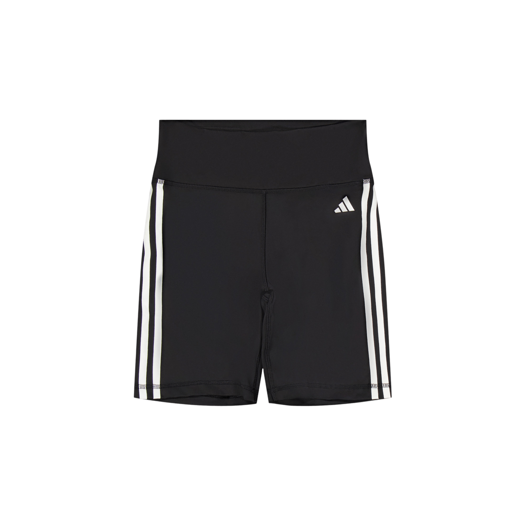 Training Essentials 3-Stripes High-Waisted Short Leggings Black