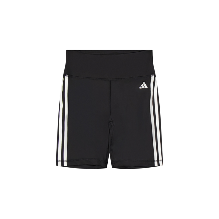 Training Essentials 3-Stripes High-Waisted Short Leggings Black