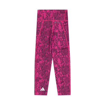 AEROREADY Animal-Print Optime 7/8 High-Rise Pocket Leggings Selufu/Carbon/White