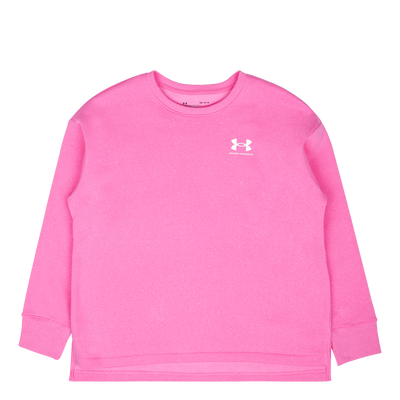 Rival Fleece Oversize Crew Pink Edge