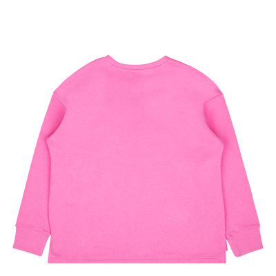 Rival Fleece Oversize Crew Pink Edge