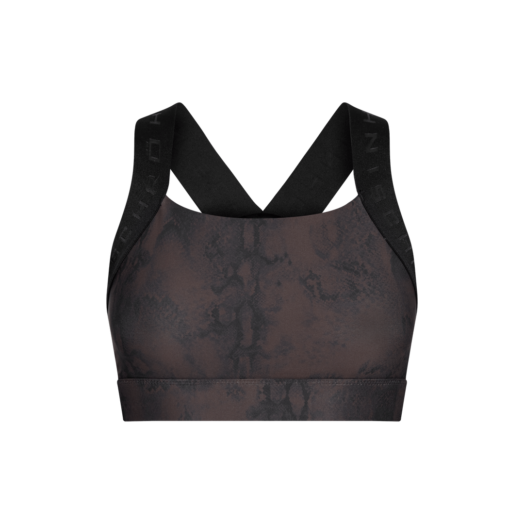 Kay Printed Sportsbra Brown Snake