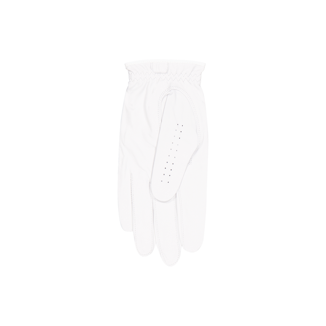 Ultimate Single Leather Golf Glove White / Black