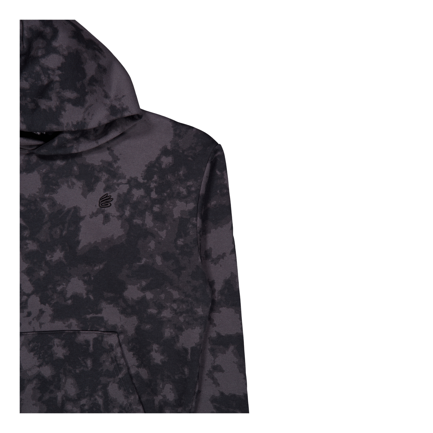 Curry Acid Wash Hoodie Jet Gray