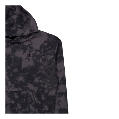 Curry Acid Wash Hoodie Jet Gray