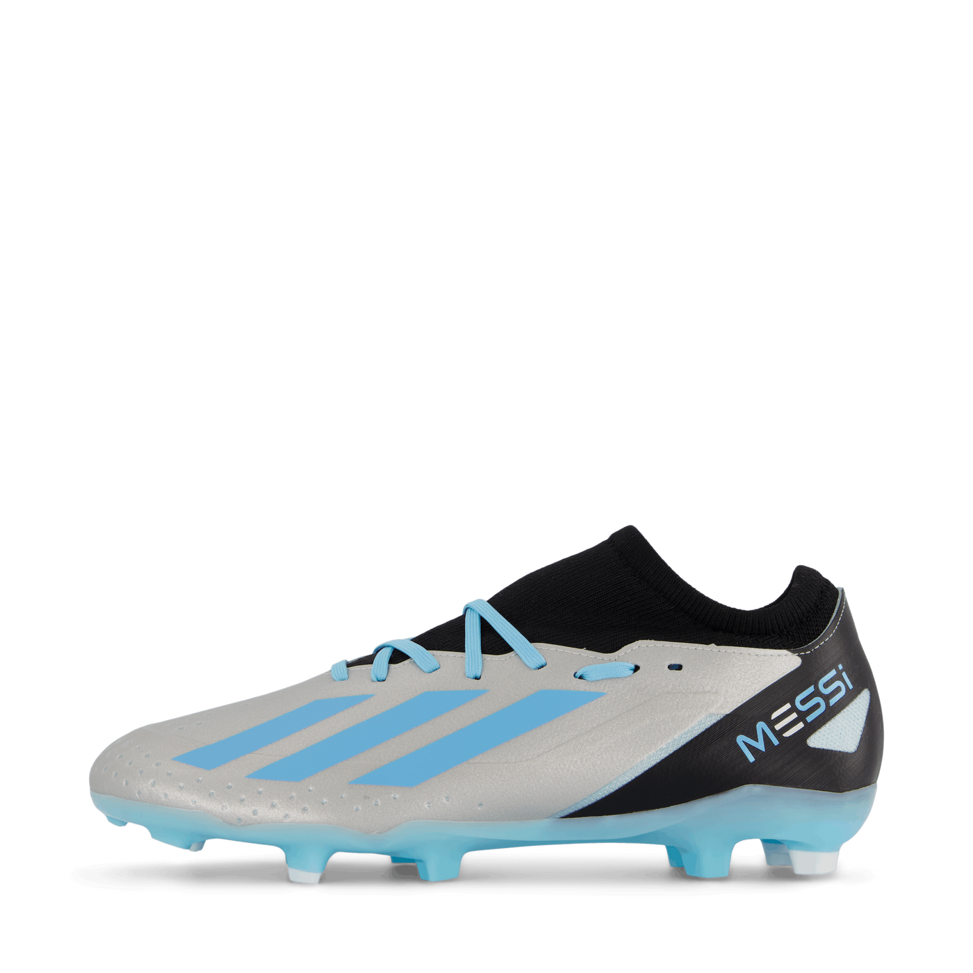 X Crazyfast Messi.3 Firm Ground Boots Silver Metallic / Bliss Blue / Core Black