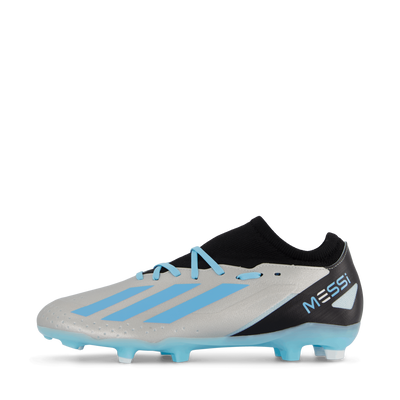 X Crazyfast Messi.3 Firm Ground Boots Silver Metallic / Bliss Blue / Core Black