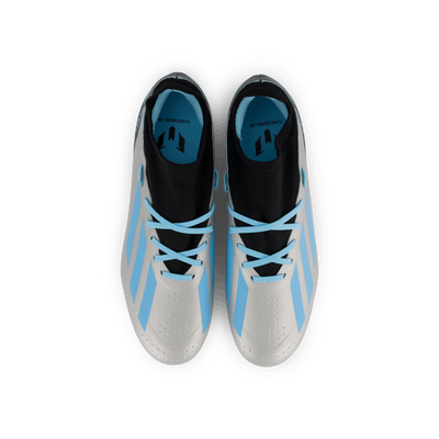 X Crazyfast Messi.3 Firm Ground Boots Silver Metallic / Bliss Blue / Core Black