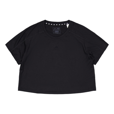 AEROREADY Train Essentials 3 Bar Logo Crop T-Shirt Black