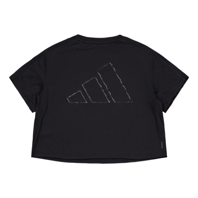 AEROREADY Train Essentials 3 Bar Logo Crop T-Shirt Black