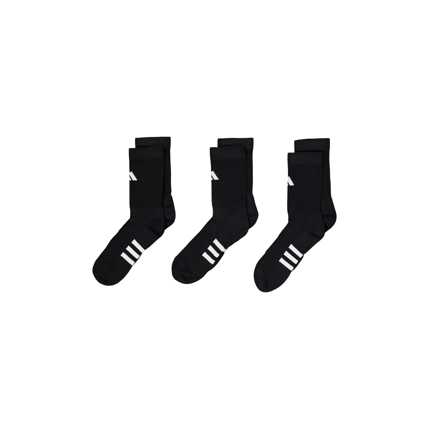 Performance Cushioned Crew Socks 3 Pairs Black