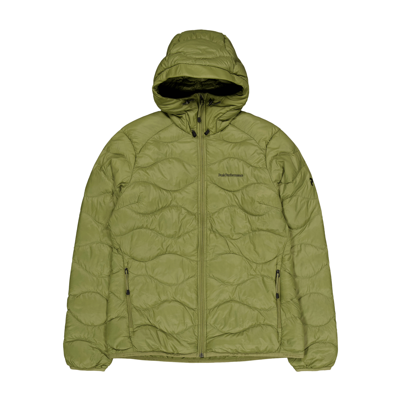 W Helium Down Hood Jacket Snap Green