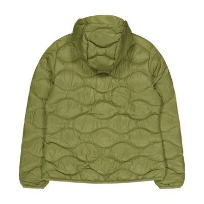 W Helium Down Hood Jacket Snap Green