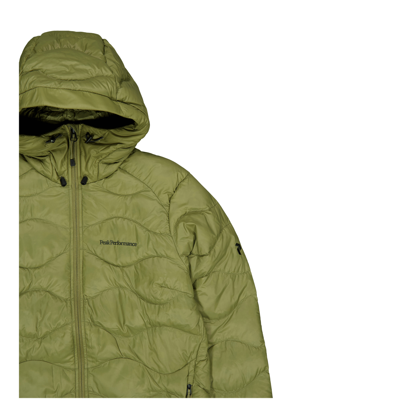 W Helium Down Hood Jacket Snap Green