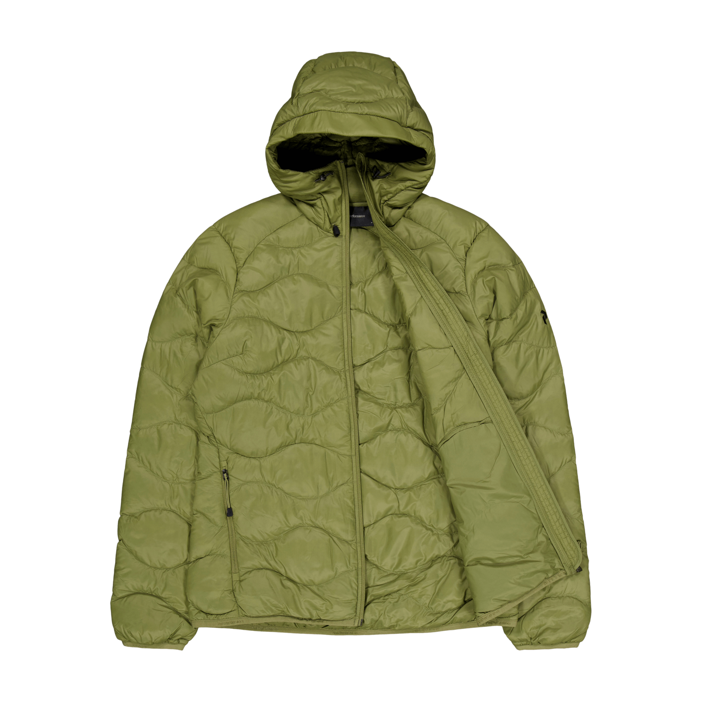 W Helium Down Hood Jacket Snap Green