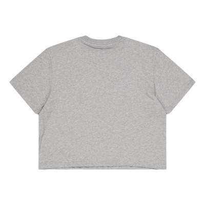 Essentials 3-Stripes Single Jersey Crop Top Medium Grey Heather