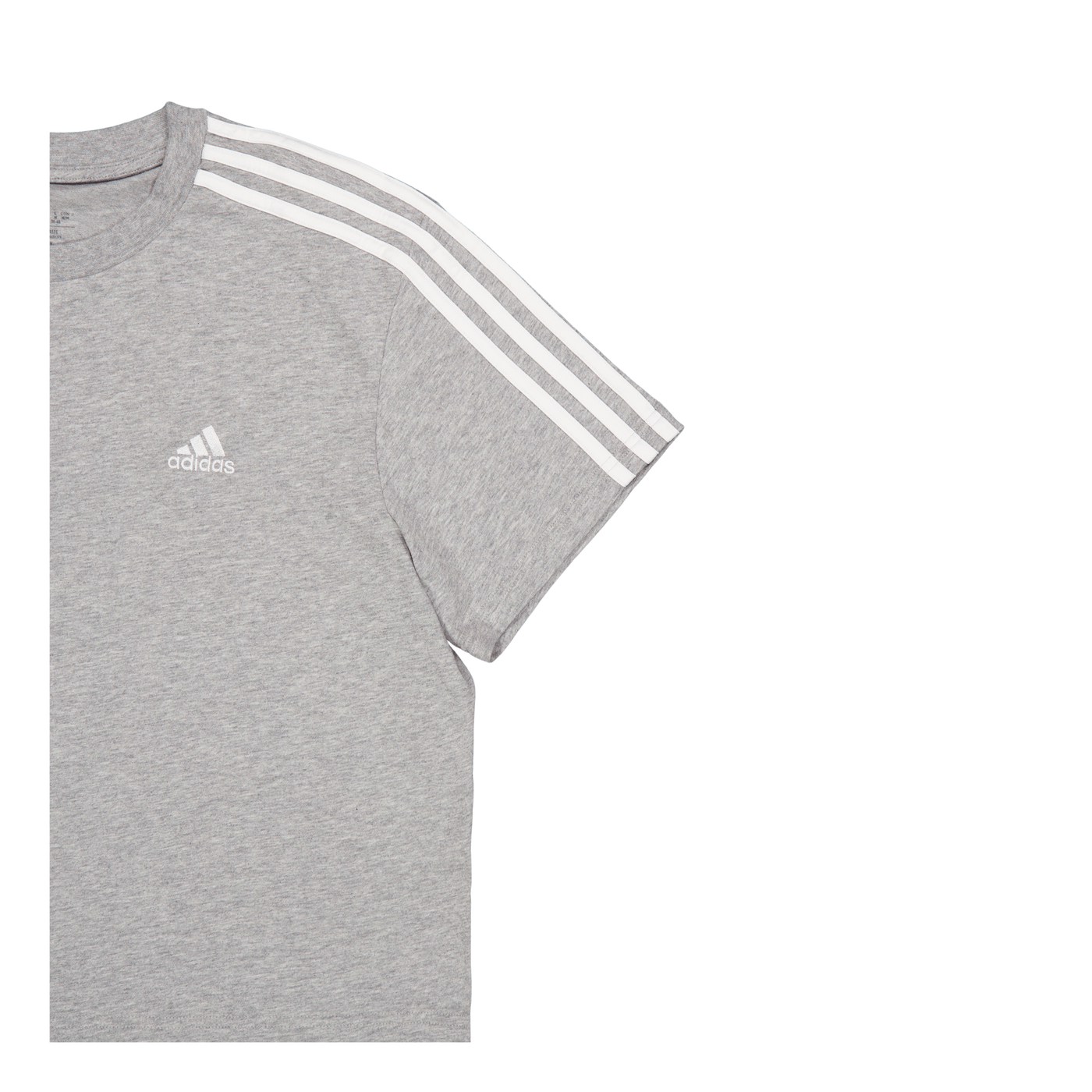 Essentials 3-Stripes Single Jersey Crop Top Medium Grey Heather