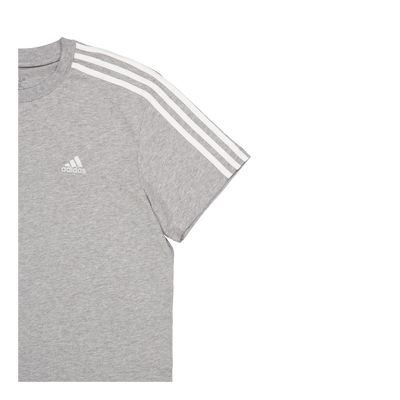 Essentials 3-Stripes Single Jersey Crop Top Medium Grey Heather