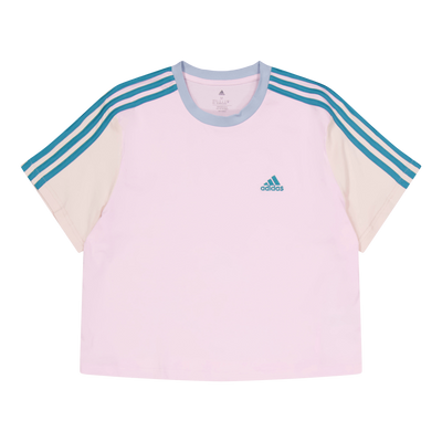 Essentials 3-Stripes Single Jersey Crop Top Clear Pink