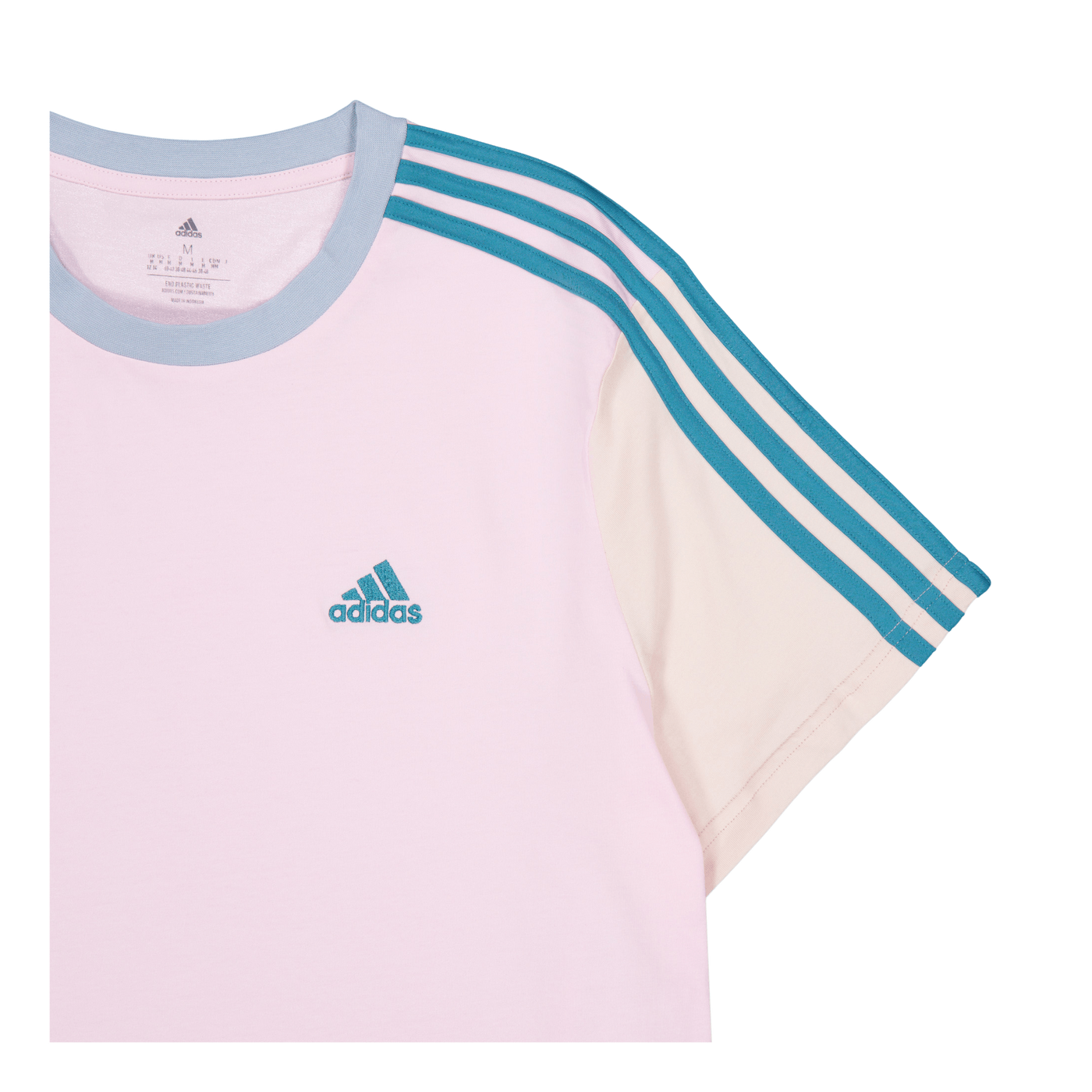 Essentials 3-Stripes Single Jersey Crop Top Clear Pink