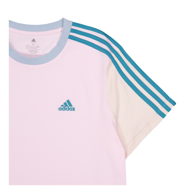 Essentials 3-Stripes Single Jersey Crop Top Clear Pink