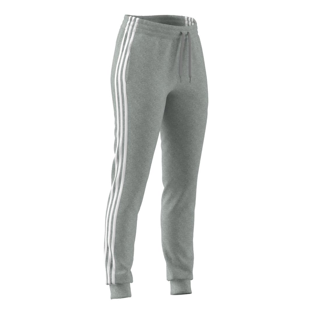 Essentials Single Jersey 3-Stripes Joggers Medium Grey Heather / White