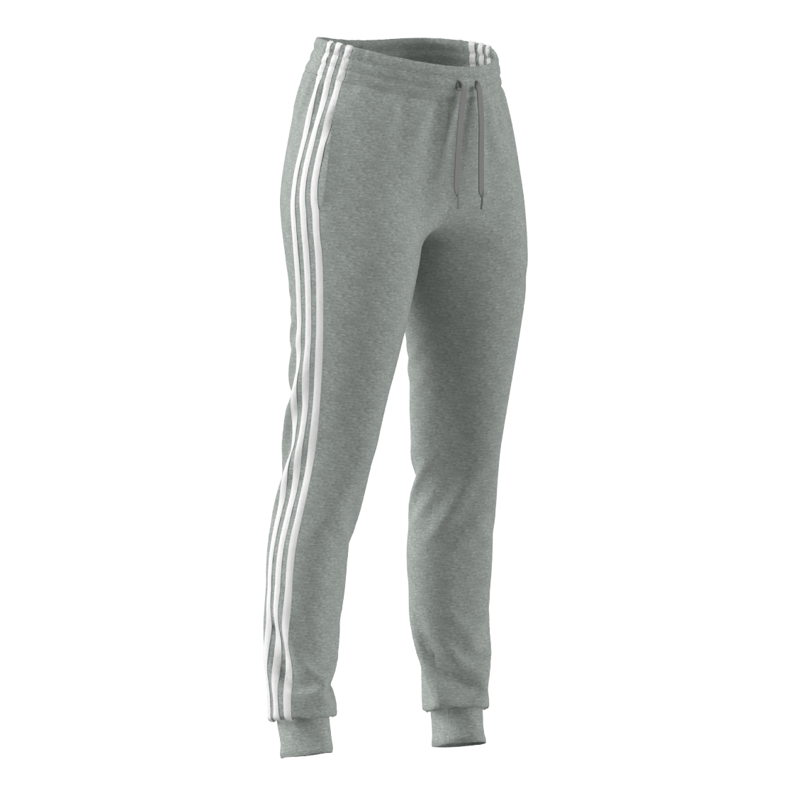 Essentials Single Jersey 3-Stripes Joggers Medium Grey Heather / White