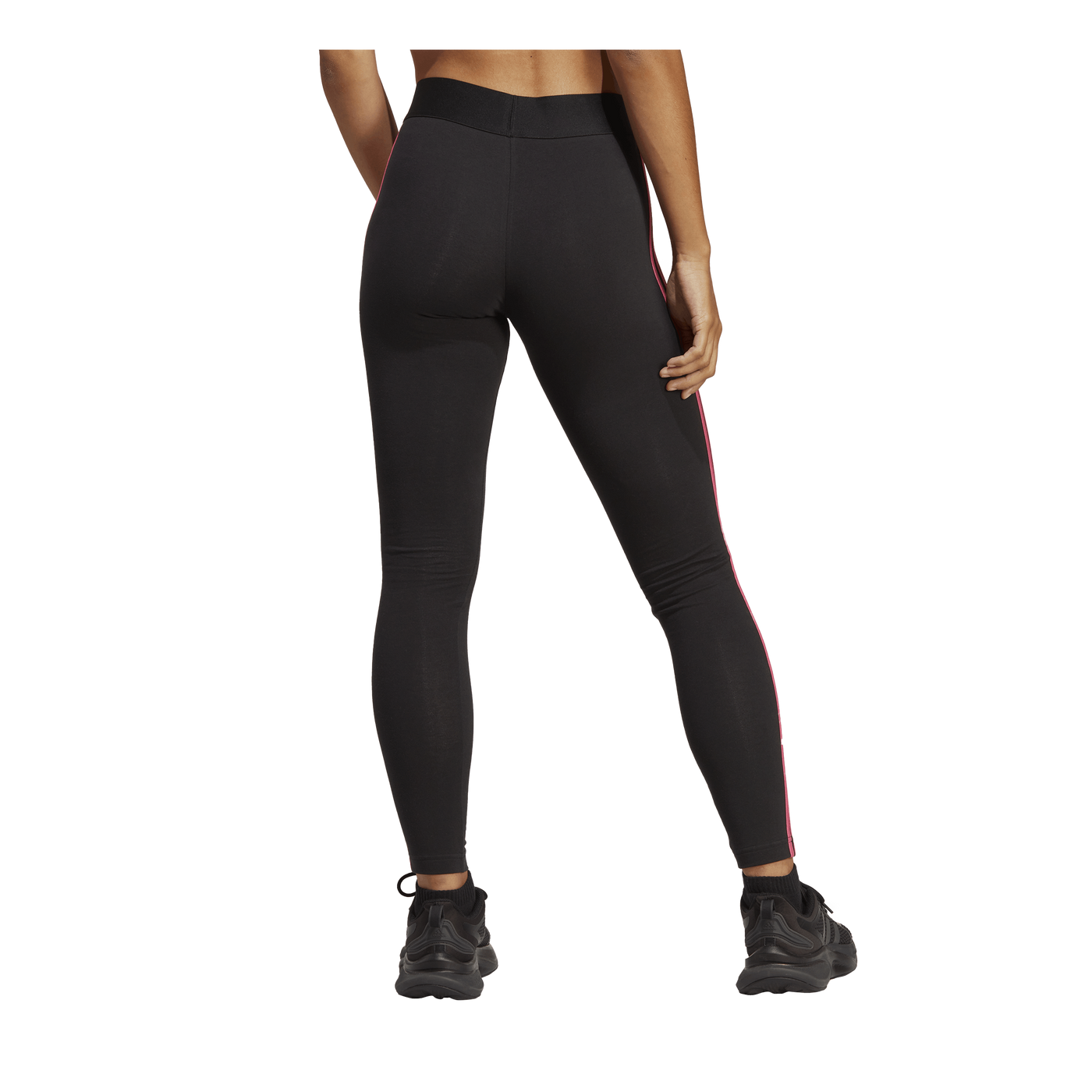 3 Stripes Leggings Black / Pulse Magenta